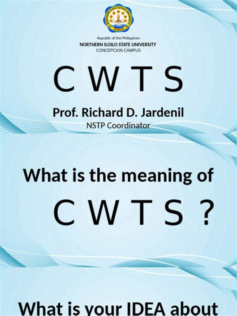 CWTS MODULE 1 .